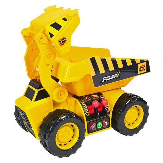 Power X Work vehicle with front loader and tipper i gruppen LEGETØJ / Legetøjskøretøjer hos Spelexperten (20408)