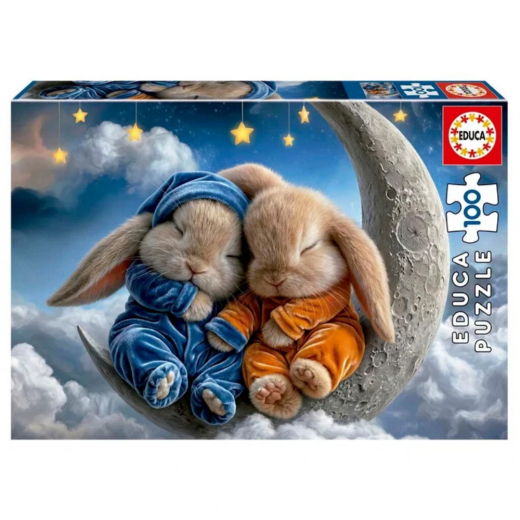Educa Puzzle: Bunny Dreams 100 i gruppen PUSLESPIL / Educa hos Spelexperten (20498)