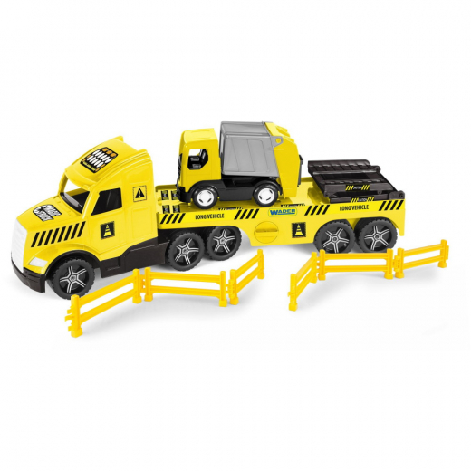 Wader Magic Truck Technic Fladvogn Og Skraldebil i gruppen LEGETØJ / Legetøjskøretøjer hos Spelexperten (21025024)