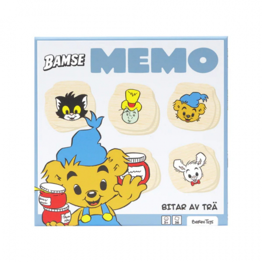 Bamse - Wooden Memo  i gruppen SELSKABSSPIL / Børnespil hos Spelexperten (2104)