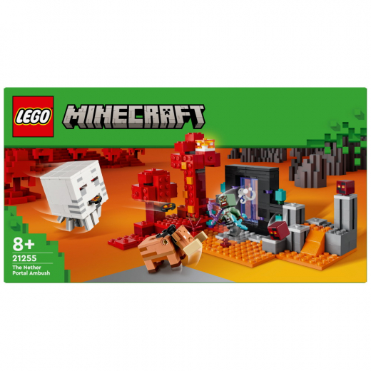 LEGO Minecraft - Baghold ved Nether-portalen i gruppen LEGETØJ / LEGO / LEGO Minecraft hos Spelexperten (21255)