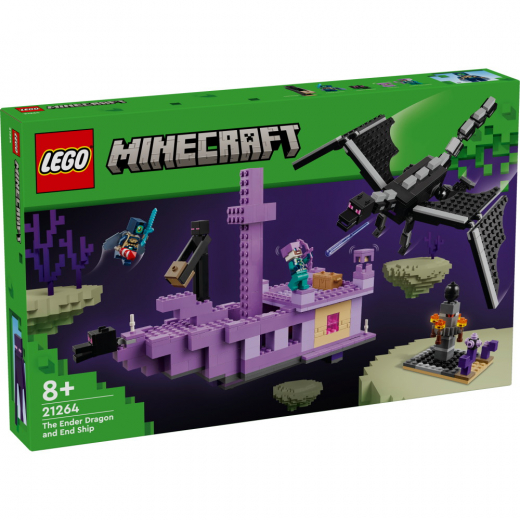 LEGO Minecraft - Ender-dragen og End-skibet i gruppen LEGETØJ / LEGO / LEGO Minecraft hos Spelexperten (21264)