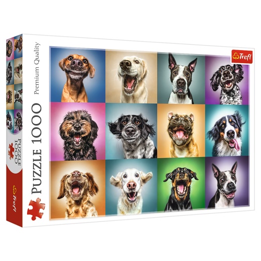 Trefl Funny Dog Portraits 1000 Brikker i gruppen PUSLESPIL / 1000 brikker hos Spelexperten (22-10462)