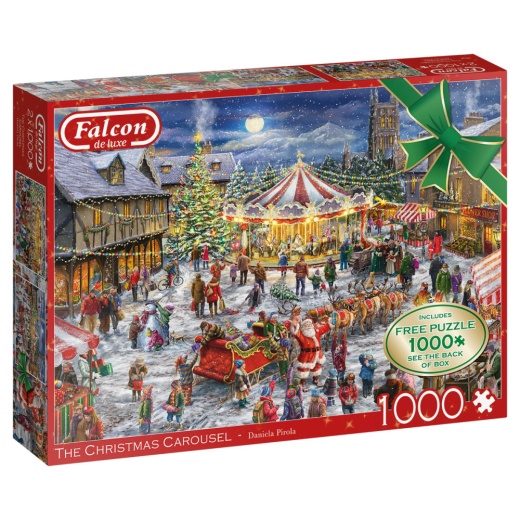 Jumbo - Christmas Carousel 2x1000 Brikker i gruppen  hos Spelexperten (22-11308)