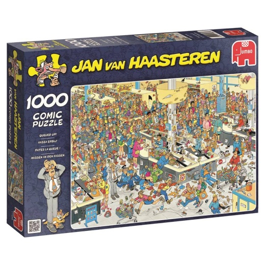 Jan van Haasteren - Queued Up! 1000 brikker i gruppen  hos Spelexperten (22-17466)