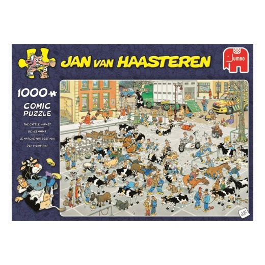 Jan van Haasteren - The Cattle Market 1000 brikker i gruppen PUSLESPIL / 1000 brikker hos Spelexperten (22-19075)