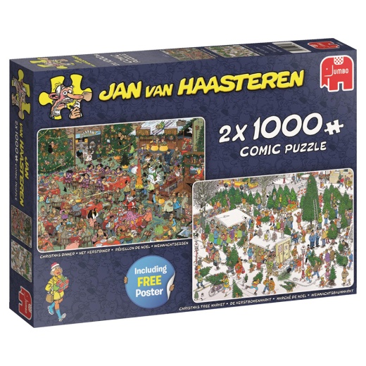 Jan Van Haasteren Christmas Gifts 2x1000 brikker i gruppen  hos Spelexperten (22-19080)
