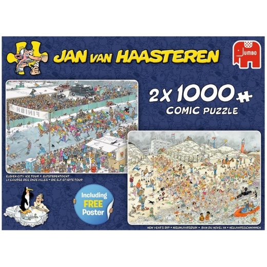Jan Van Haasteren : Winter Fun 2 x 1000 brikker i gruppen  hos Spelexperten (22-19081)