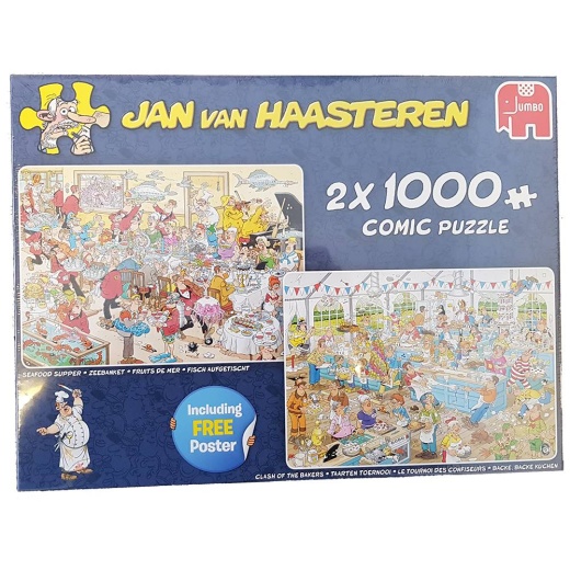 Jan Van Haasteren : Foodfrenzy 2x1000 brikker i gruppen  hos Spelexperten (22-19083)