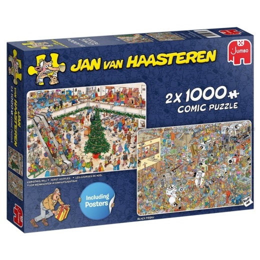 Jan Van Haasteren Holiday Shopping 2x1000 brikker i gruppen  hos Spelexperten (22-20033)
