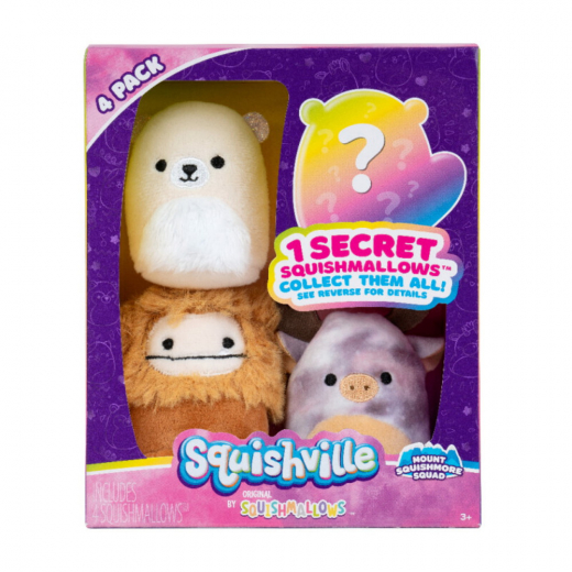 Squishville - 4-Pack Mount Squishmore Squad i gruppen LEGETØJ / Tøjdyr / Squishmallows hos Spelexperten (2210077-0326)