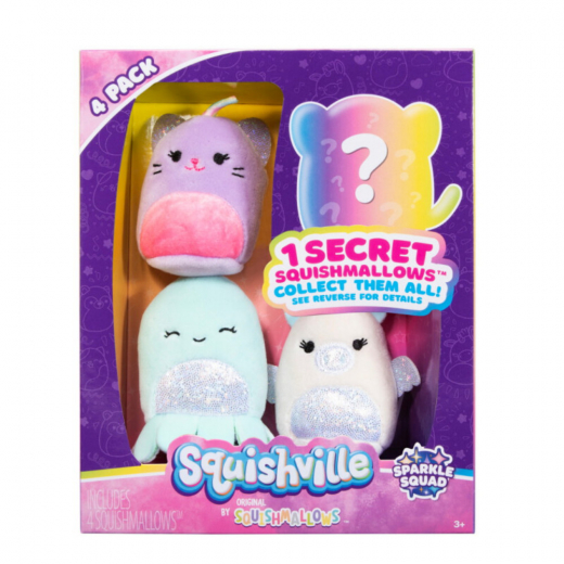 Squishville - 4-Pack Sparkle Squad i gruppen LEGETØJ / Tøjdyr / Squishmallows hos Spelexperten (2210077-0327)