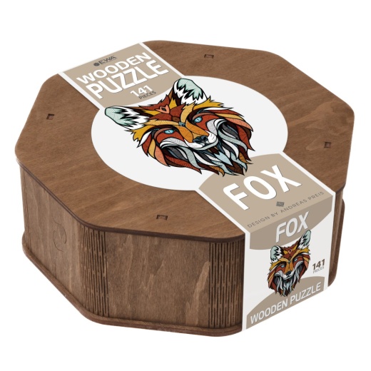 Eco-Wood-Art Puslespil: Fox  141 Brikker i Trækasse i gruppen  hos Spelexperten (23001102)