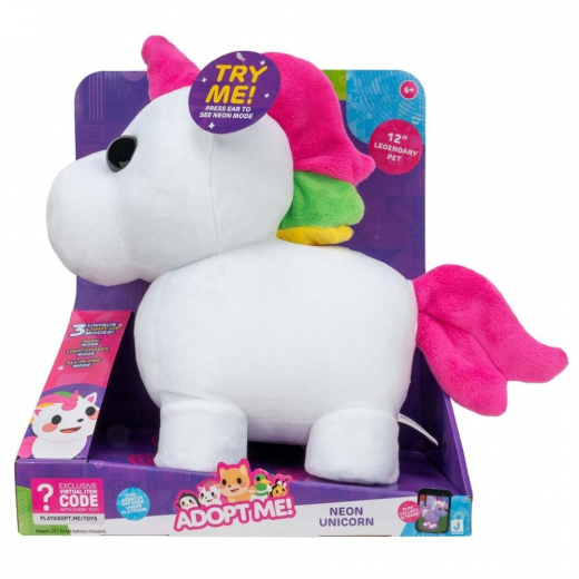 Adopt Me Mega Neon Unicorn 30 cm i gruppen LEGETØJ / Tøjdyr hos Spelexperten (243-0010)