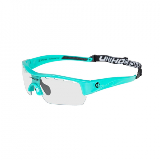 Unihoc - Eyewear Victory Junior Turquoise i gruppen UDENDØRSSPIL / Floorball / Sikkerhedsbriller hos Spelexperten (24480)