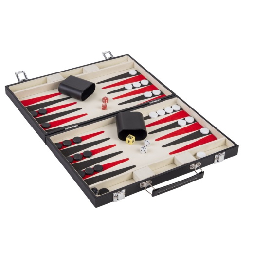 Backgammon Medium Beige i gruppen SELSKABSSPIL / Backgammon hos Spelexperten (250505)