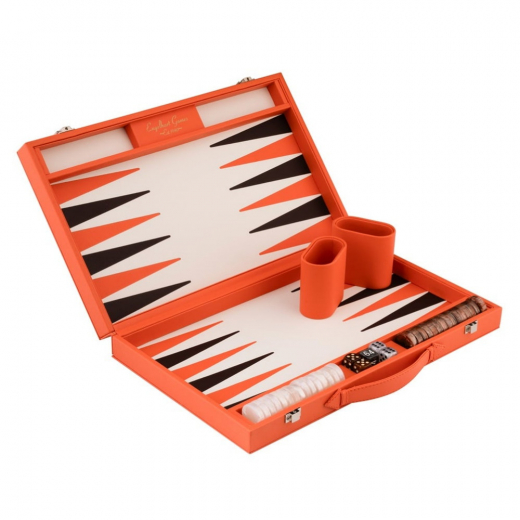 Engelhart Backgammon Medium Orange i gruppen SELSKABSSPIL / Backgammon hos Spelexperten (250564)