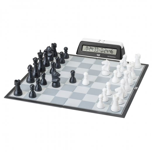 DGT Chess Box with Clock - Grey i gruppen SELSKABSSPIL / Skak hos Spelexperten (26506)
