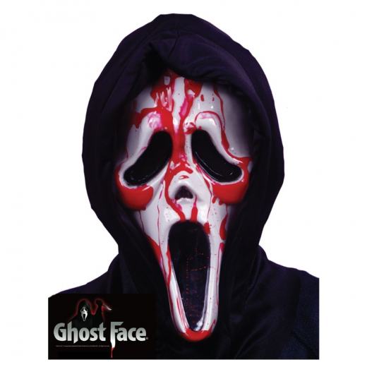 Hooded Bleeding Mask Ghost Face i gruppen LEGETØJ / Maskerade / Halloween / Masker hos Spelexperten (31-8930)