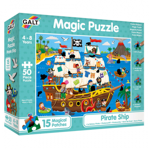 Magic Puzzle - Piratskib 50 Brikker i gruppen PUSLESPIL / Puslespil til børn hos Spelexperten (31000146)