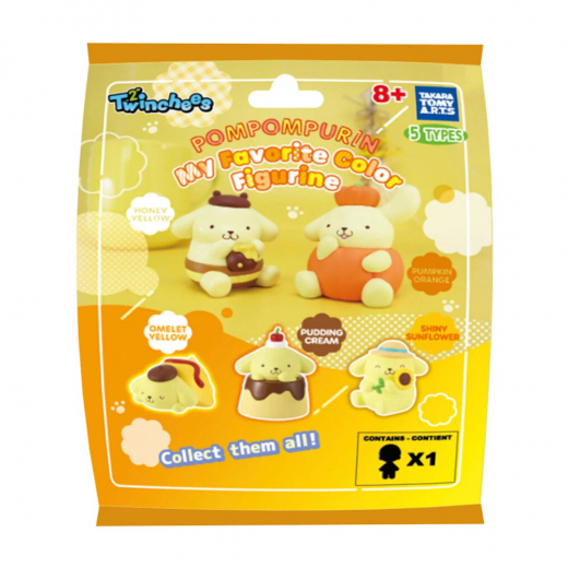 Twinchees Pompompurin My Favorite Color Blindbag i gruppen LEGETØJ / Collectibles hos Spelexperten (314-806551)