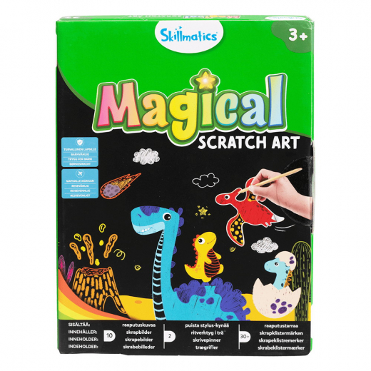 Magical Scratch Art - Dinosaurer i gruppen LEGETØJ / Skab & mal / Skillmatics hos Spelexperten (33002266)