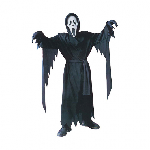 Maskeradekostume Ghost Face Scream børnestørrelse i gruppen LEGETØJ / Maskerade / Halloween / Maskerade kostumer / Kostumer til børn hos Spelexperten (3565)
