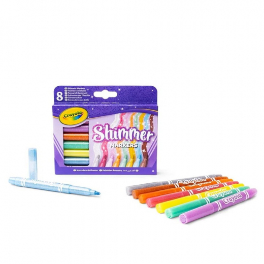 Crayola Shimmer Markers - 8 stk. i gruppen LEGETØJ / Skab & mal / Crayola hos Spelexperten (358-588648)