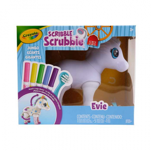 Crayola Scribble Scrubbie Jumbo Pony Evie i gruppen LEGETØJ / Skab & mal / Crayola hos Spelexperten (358-742031)