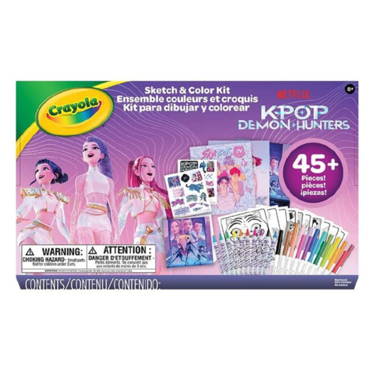 K-pop Demon Hunters Crayola Skitse og farvelægningskit  i gruppen LEGETØJ / Skab & mal / Crayola hos Spelexperten (374-040018)