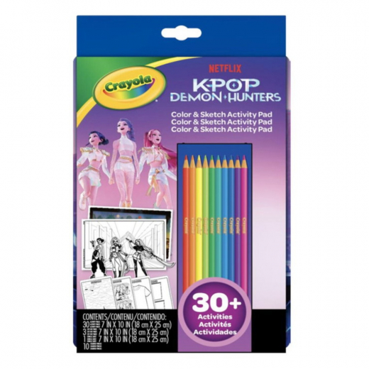 K-pop Demon Hunters Crayola Målarbok i gruppen LEGETØJ / Skab & mal / Crayola hos Spelexperten (374-047083)