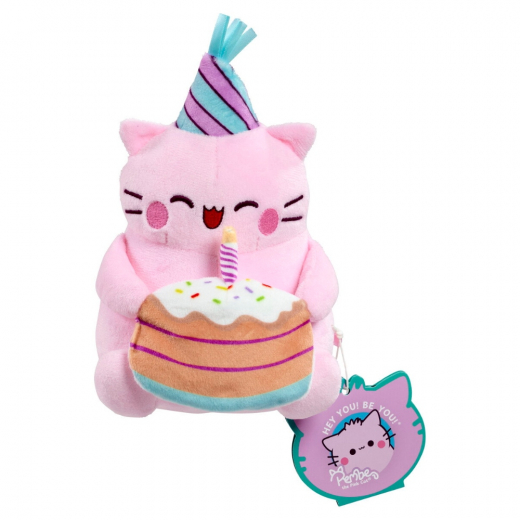 Pembe Plysfigur Lyserød Happy Birthday 15 cm i gruppen LEGETØJ / Tøjdyr hos Spelexperten (378-2452)