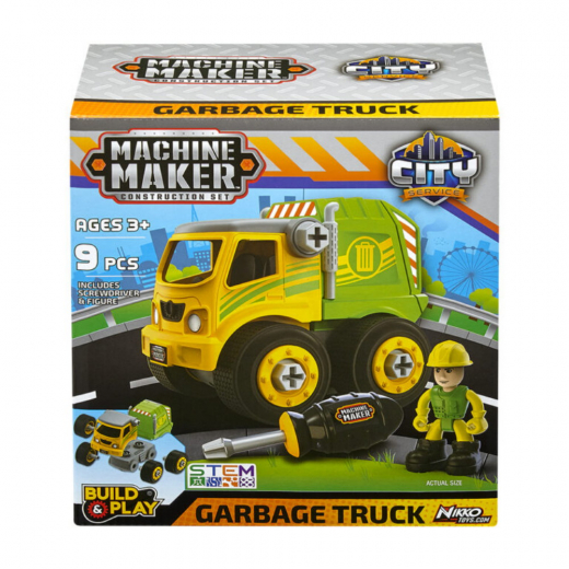 Machine Maker City Service - Skraldevogn i gruppen LEGETØJ / Legetøjskøretøjer hos Spelexperten (40043)