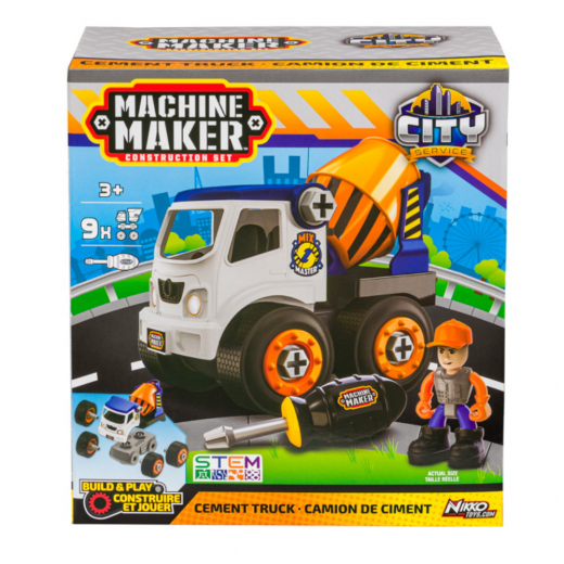 Machine Maker City Service - Cement lastbil i gruppen LEGETØJ / Legetøjskøretøjer hos Spelexperten (40045)
