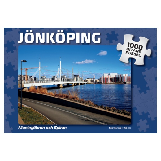 Puslespil: Jönköping Munksjöbron och Spiran 1000 Brikker i gruppen PUSLESPIL / 1000 brikker hos Spelexperten (4045)