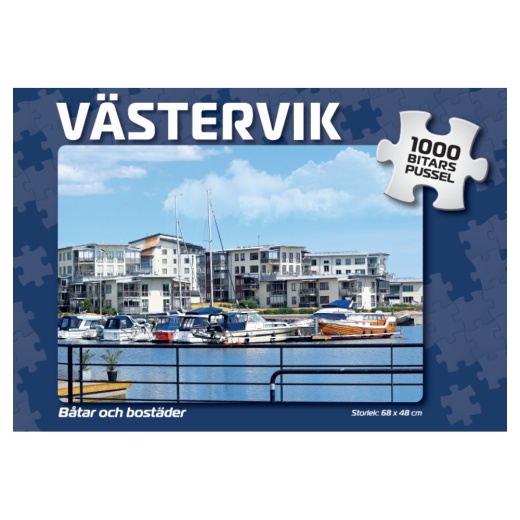Puslespil: Västervik Båtar och bostäder 1000 Brikker i gruppen PUSLESPIL / 1000 brikker hos Spelexperten (4070)