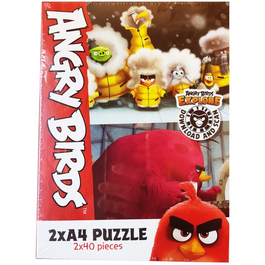 Angry Birds 2xA4 Puzzle 2x40 brikker i gruppen  hos Spelexperten (40855405)