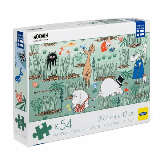 Peliko Mumin Insektjagt 54 Brikker i gruppen PUSLESPIL / Puslespil til børn hos Spelexperten (40855788)