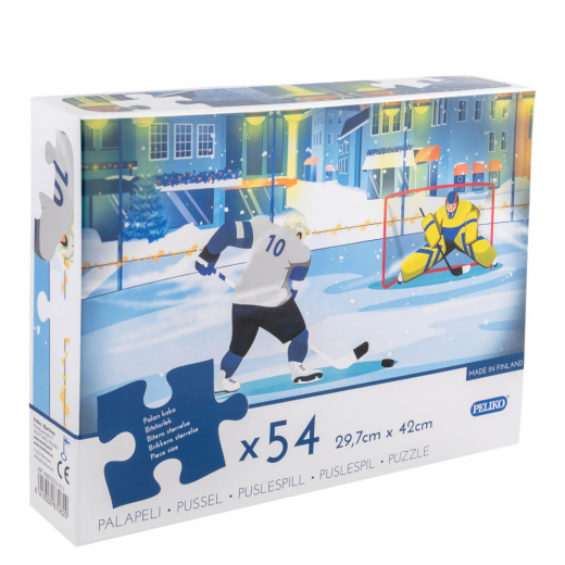 Peliko Ishockey 54 Brikker i gruppen PUSLESPIL / Puslespil til børn hos Spelexperten (40870323-013)