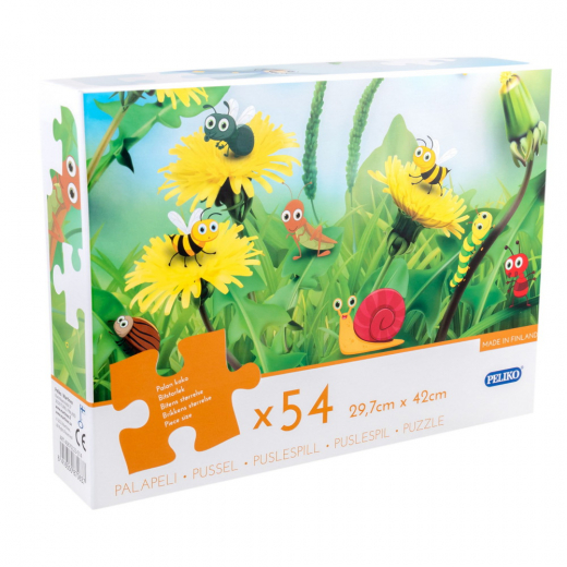 Peliko Bugs og blomster 54 Brikker i gruppen PUSLESPIL / Puslespil til børn hos Spelexperten (40870323-014)