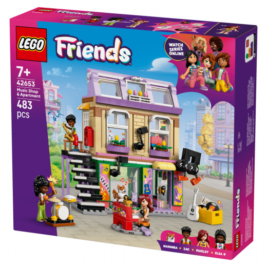 LEGO Friends - Musikbutik og lejlighed i gruppen LEGETØJ / LEGO / LEGO Friends hos Spelexperten (42653)