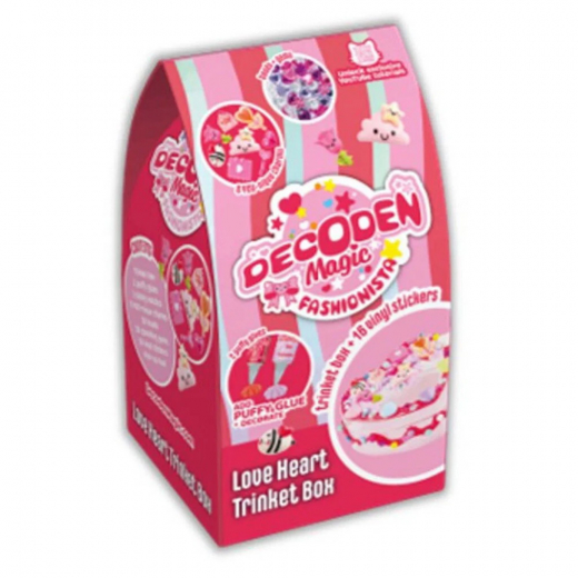 Decoden Magic Fashionista - Love Heart Trinket Box i gruppen LEGETØJ / Skab & mal / Decoden Magic hos Spelexperten (481-0932)