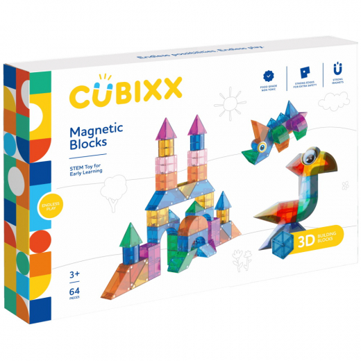Cubixx -Magnetic Blocks 64 Brikker i gruppen LEGETØJ / Byggeklodser hos Spelexperten (501002)