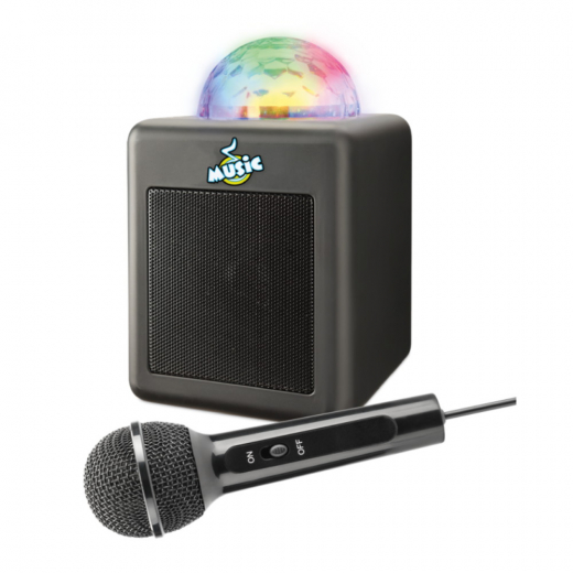Mini Disco Karaoke højttaler med mikrofon i gruppen LEGETØJ / Sjove gadgets / Lyd & lys hos Spelexperten (501070)