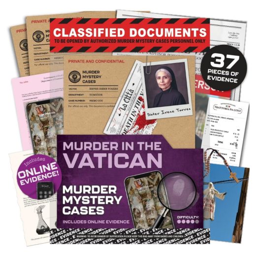 Murder Mystery Cases: Murder in The Vatican i gruppen SELSKABSSPIL / Escape Room hos Spelexperten (5061111040885)