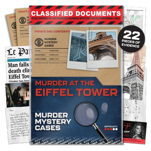 Murder Mystery Cases: Murder at the Eiffel Tower i gruppen SELSKABSSPIL / Escape Room hos Spelexperten (5065006752167)