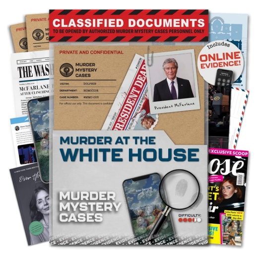 Murder Mystery Cases: Murder at the White House i gruppen SELSKABSSPIL / Escape Room hos Spelexperten (5065006752563)