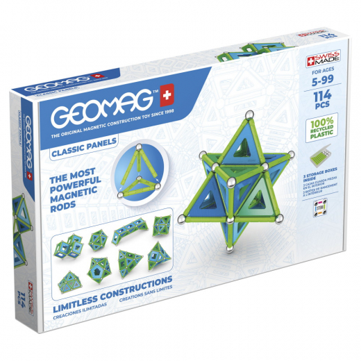 Geomag Classic paneler 114 Dele i gruppen LEGETØJ / Byggeklodser / Geomag hos Spelexperten (51024002)