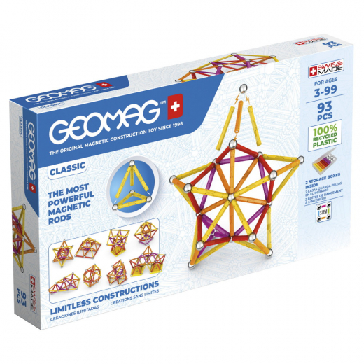 Geomag Classic Recycled 93 Dele i gruppen LEGETØJ / Byggeklodser / Geomag hos Spelexperten (51024027)