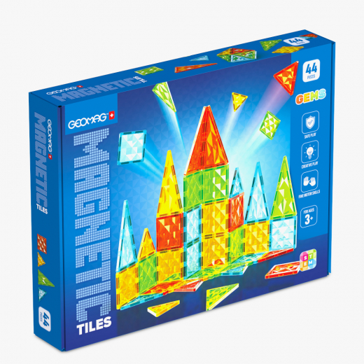 Geomag Magnetic Tiles Gems 44 i gruppen LEGETØJ / Byggeklodser / Geomag hos Spelexperten (51024093)